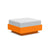 Nisswa Ottoman Ottoman Loll Designs Sunset Orange Cast Silver 