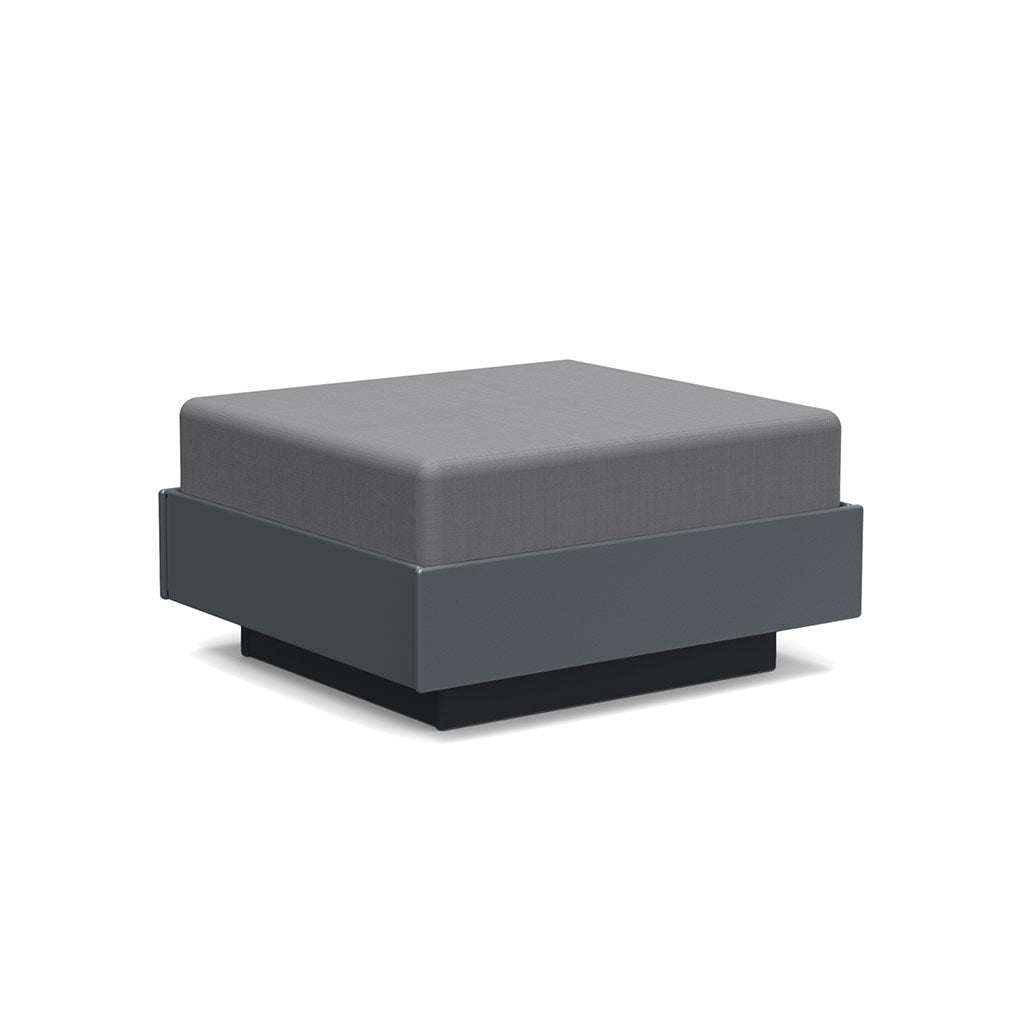 Nisswa Ottoman Ottoman Loll Designs Charcoal Grey Cast Charcoal 