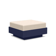 Nisswa Ottoman Ottoman Loll Designs Navy Blue Canvas Flax 