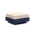 Nisswa Ottoman Ottoman Loll Designs Navy Blue Canvas Flax 