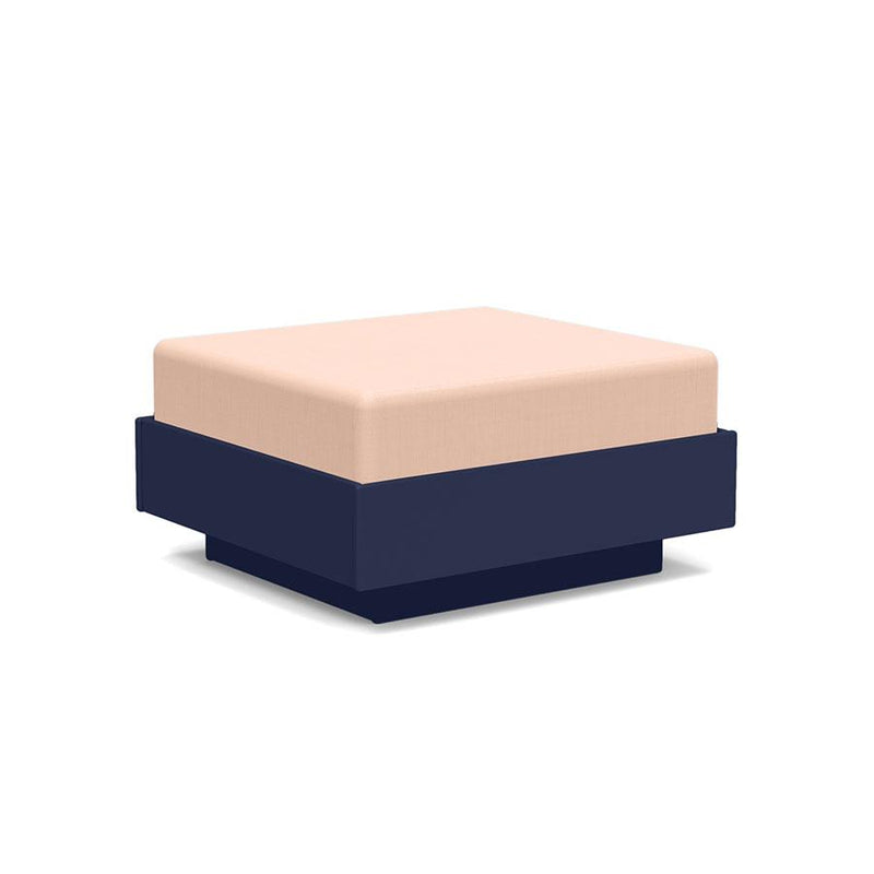 Nisswa Ottoman Ottoman Loll Designs Navy Blue Cast Petal 