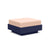 Nisswa Ottoman Ottoman Loll Designs Navy Blue Cast Petal 