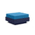 Nisswa Ottoman Ottoman Loll Designs Navy Blue Canvas Regatta 