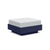 Nisswa Ottoman Ottoman Loll Designs Navy Blue Cast Silver 