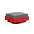 Nisswa Ottoman Ottoman Loll Designs Apple Red Cast Charcoal 