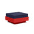 Nisswa Ottoman Ottoman Loll Designs Apple Red Canvas Navy 