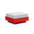 Nisswa Ottoman Ottoman Loll Designs Apple Red Cast Silver 