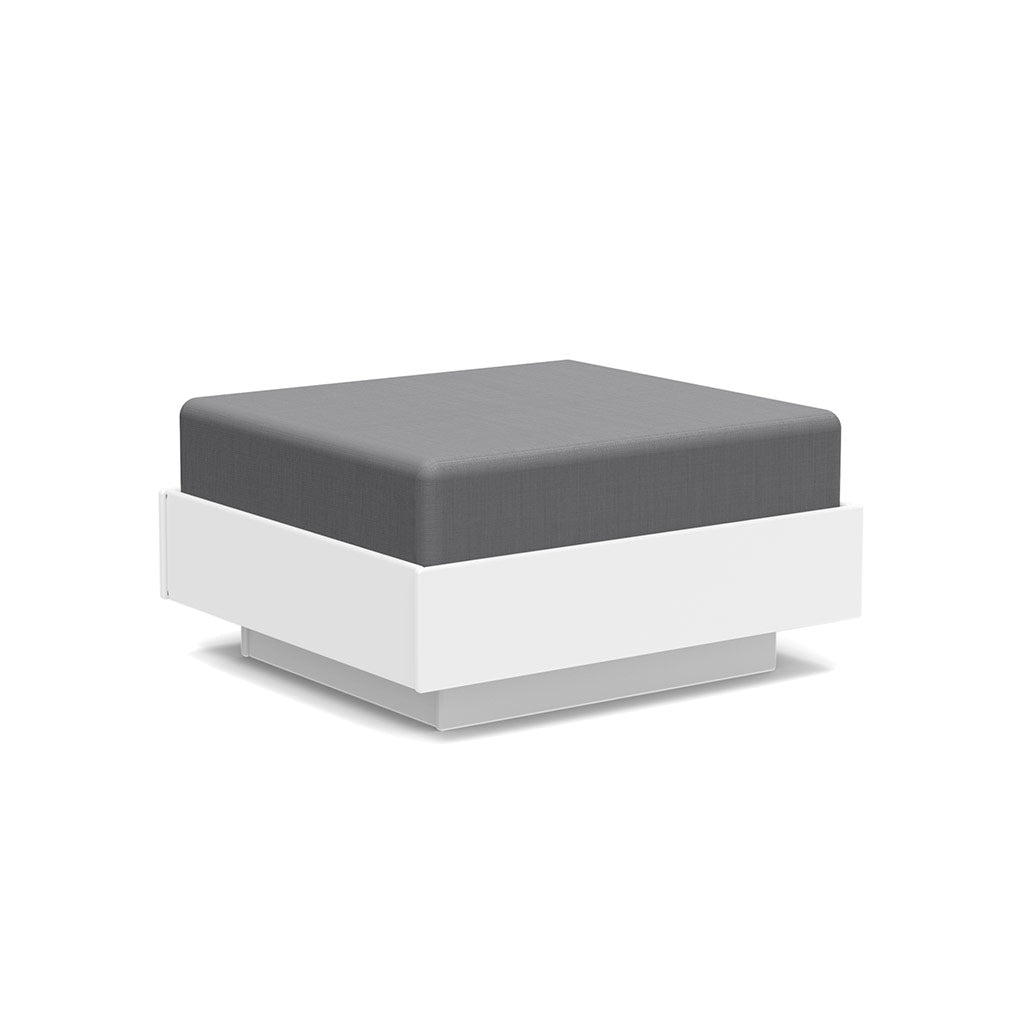 Nisswa Ottoman Ottoman Loll Designs Cloud White Cast Charcoal 