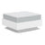 Nisswa Ottoman Ottoman Loll Designs Cloud White Cast Silver 