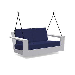 Nisswa Porch Swing lounge chairs Loll Designs Driftwood Canvas Navy 