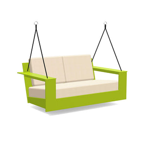 Nisswa Porch Swing lounge chairs Loll Designs Leaf Green Canvas Flax 