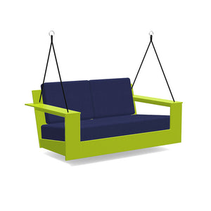 Nisswa Porch Swing lounge chairs Loll Designs Leaf Green Canvas Navy 