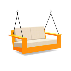 Nisswa Porch Swing lounge chairs Loll Designs Sunset Orange Canvas Flax 