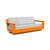 Nisswa Sofa Sofas Loll Designs Sunset Orange Cast Silver 