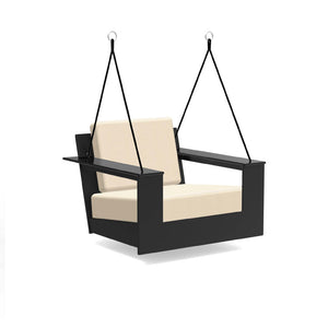 Nisswa Swing lounge chairs Loll Designs Black Canvas Flax 