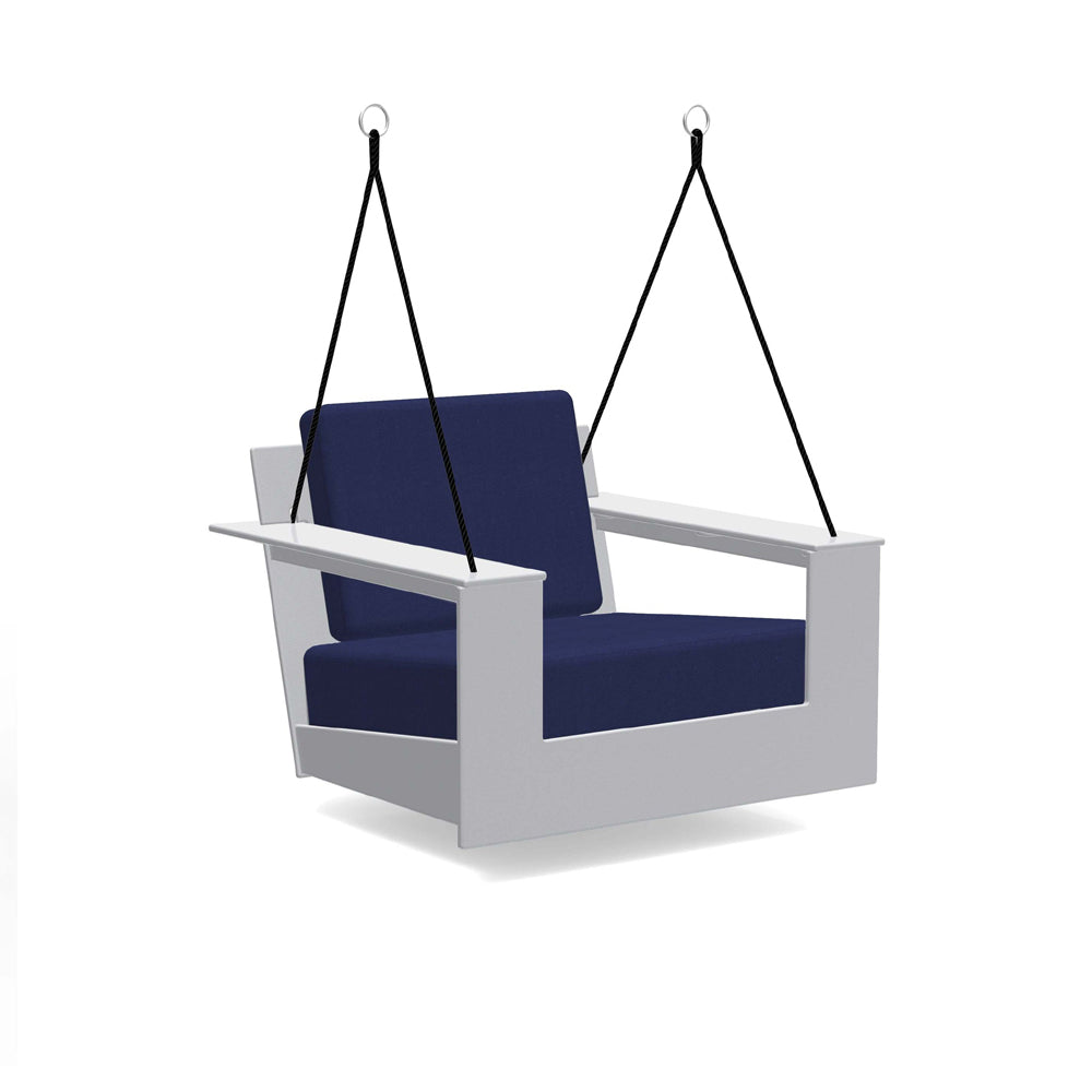 Nisswa Swing lounge chairs Loll Designs Driftwood Canvas Navy 