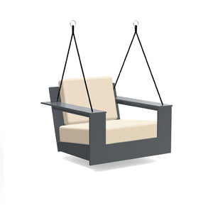 Nisswa Swing lounge chairs Loll Designs Charcoal Grey Canvas Flax 
