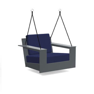 Nisswa Swing lounge chairs Loll Designs Charcoal Grey Canvas Navy 