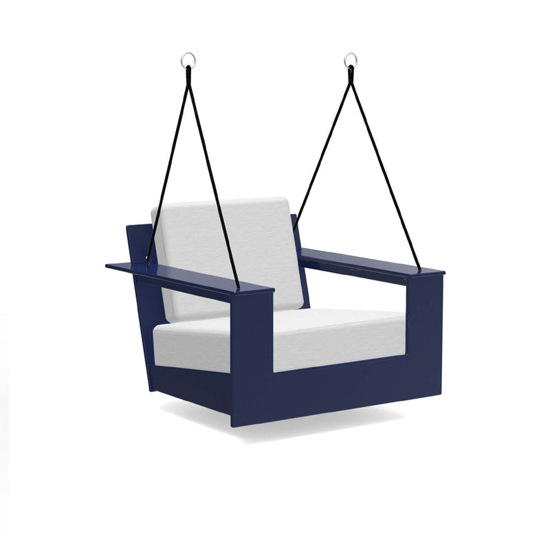 Nisswa Swing lounge chairs Loll Designs Navy Blue Cast Silver 