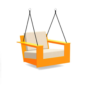 Nisswa Swing lounge chairs Loll Designs Sunset Orange Canvas Flax 