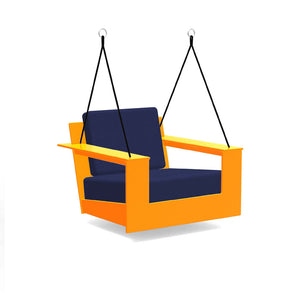 Nisswa Swing lounge chairs Loll Designs Sunset Orange Canvas Navy 