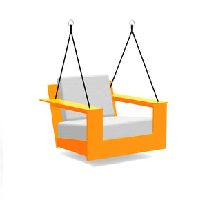 Nisswa Swing lounge chairs Loll Designs Sunset Orange Cast Silver 