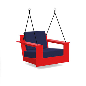 Nisswa Swing lounge chairs Loll Designs Apple Red Canvas Navy 