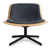 Nonesuch Swivel Leather Lounge Chair lounge chair BluDot White Oak / Ink Leather 