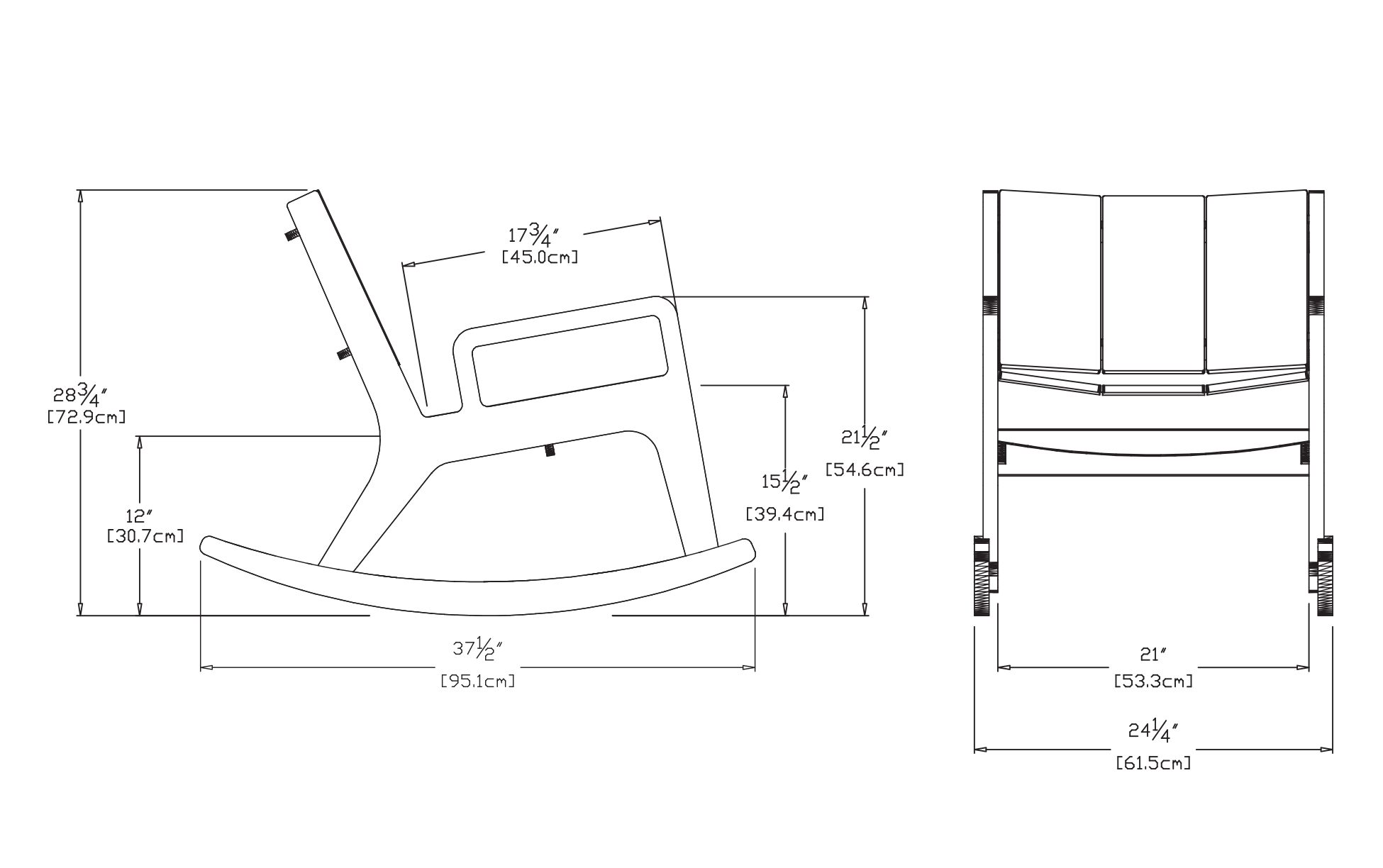 No. 9 Rocking Lounge Chair Lounge Chair Loll Designs 