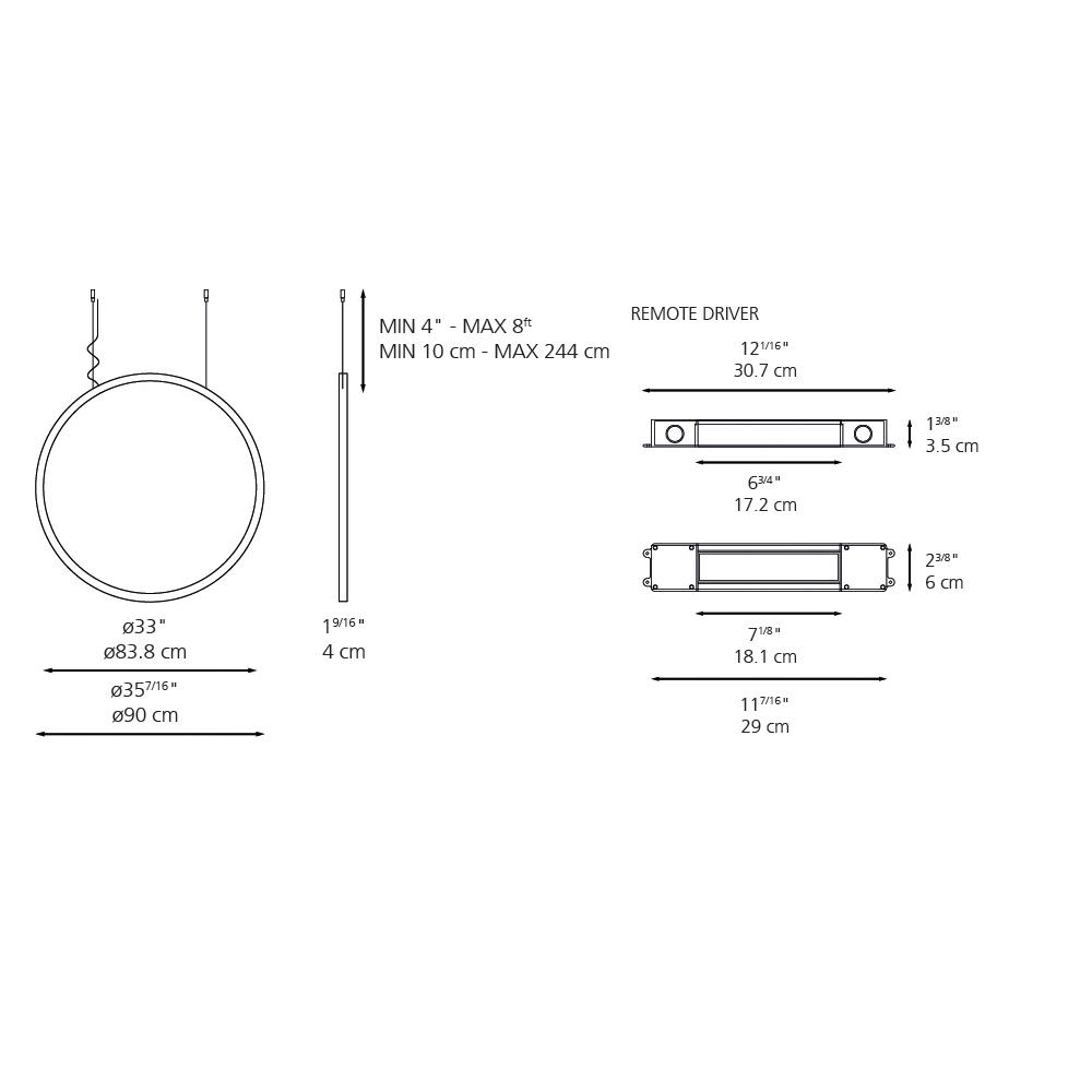 O Ø90 Suspension suspension lamps Artemide 