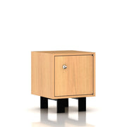 Nelson Basic Cabinet Small by Herman Miller side/end table herman miller Closed Cabinet, Right-Hinged Door Wood Leg, 5.5 High Natural Oak Veneer