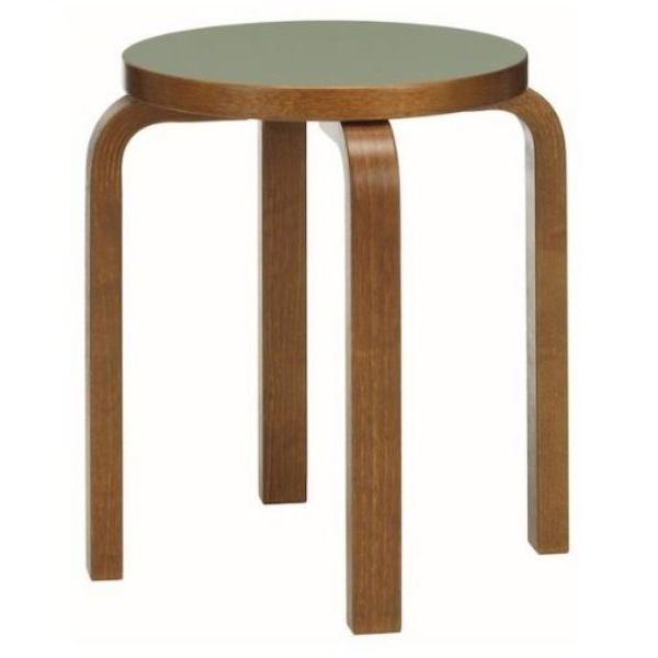 Stool E60 Stools Artek Olive Linoleum Seat 