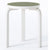 Stool 60 Stools Artek Olive Linoleum Seat - Legs Stone White Lacquered +$20.00 