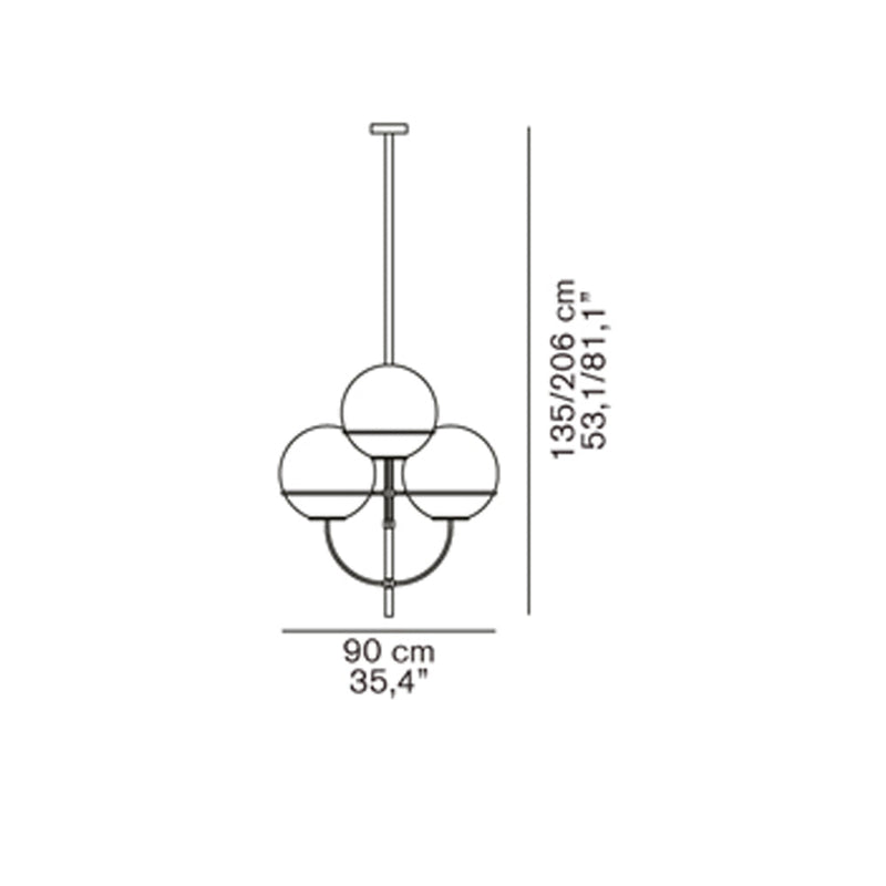 Lyndon 450 Suspension Lamp suspension lamps Oluce 