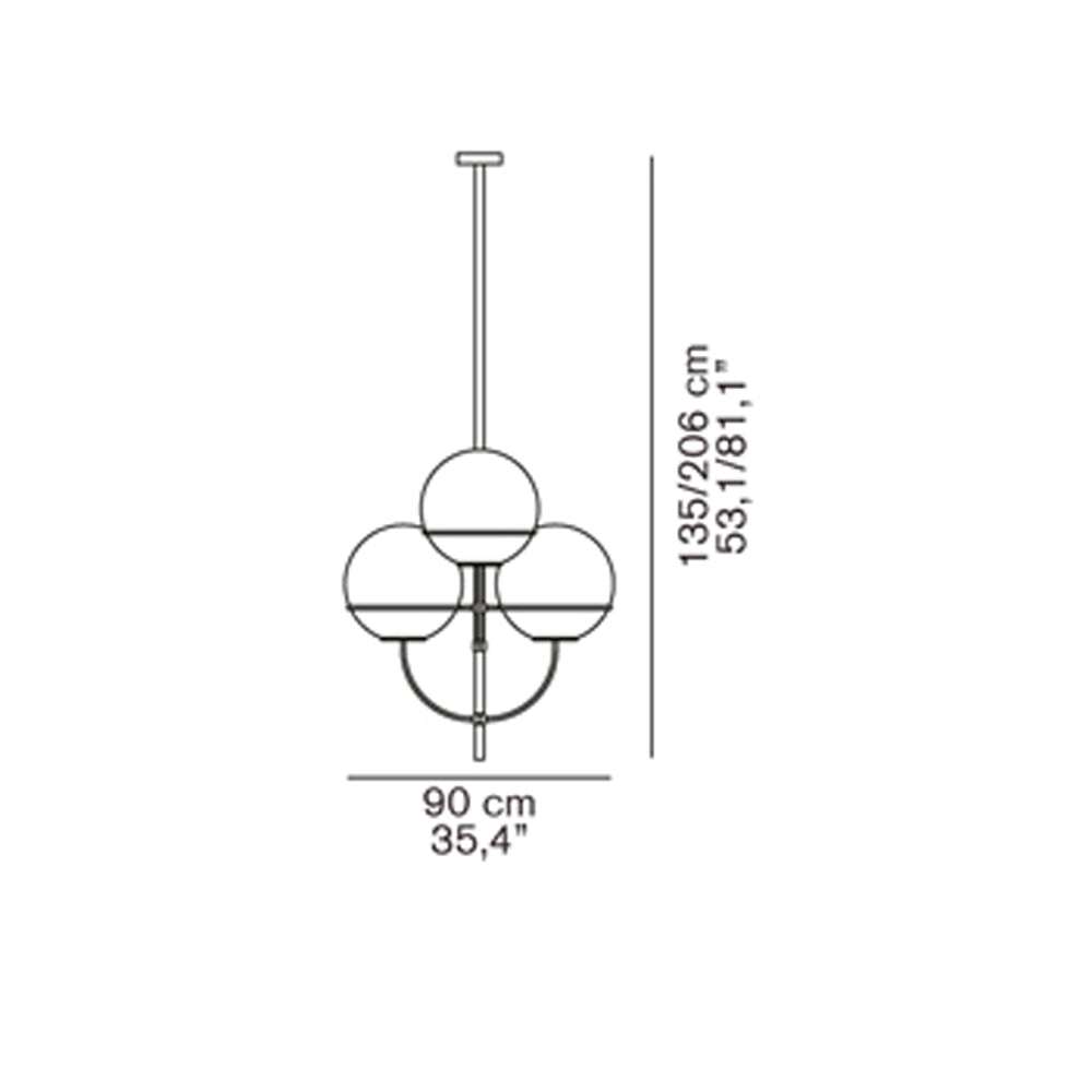 Lyndon 450 Suspension Lamp suspension lamps Oluce 