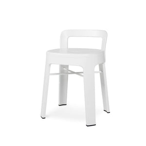 Ombra Low Stool With Backrest Stools RS Barcelona White 