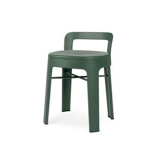 Ombra Low Stool With Backrest Stools RS Barcelona Green 