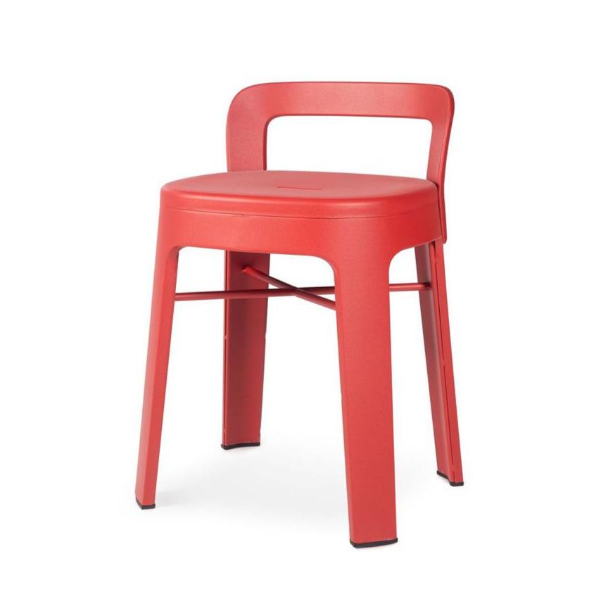 Ombra Low Stool With Backrest Stools RS Barcelona Red 