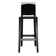 One More Please Stool bar seating Kartell Solid Black Bar Height-43.3" 
