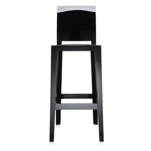 One More Please Stool bar seating Kartell Solid Black Bar Height-43.3" 