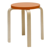 Stool E60 Stools Artek Lacquered Orange Seat 