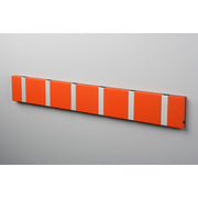 Knax Horizontal Colored Coat Hook Coat Hooks Loca 6 hooks Aluminum Hot Orange
