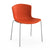 Bertoia Molded Shell Side Chair - Stacking Side/Dining Knoll Orange Red Polished Chrome 