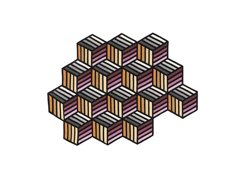Parquet Hexagon Rug Rug Gan 5’ x 6’8" 