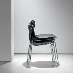 Orbit Plastic Stacking Chair Side/Dining Bernhardt Design 