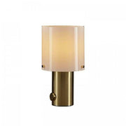 Walter Table Size 1 Table Lamps Original BTC Brass & Opal Glass 