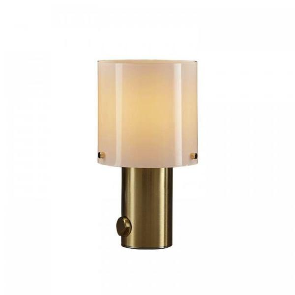 Walter Table Size 1 Table Lamps Original BTC Brass & Opal Glass 