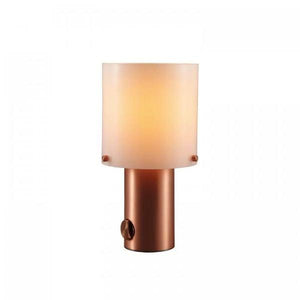 Walter Table Size 1 Table Lamps Original BTC Copper with Opal Glass 