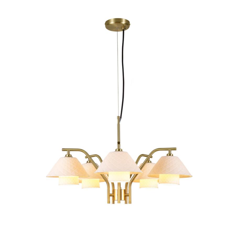 Oxford Double Chandelier Light Pendant Lights Original BTC Satin Brass 