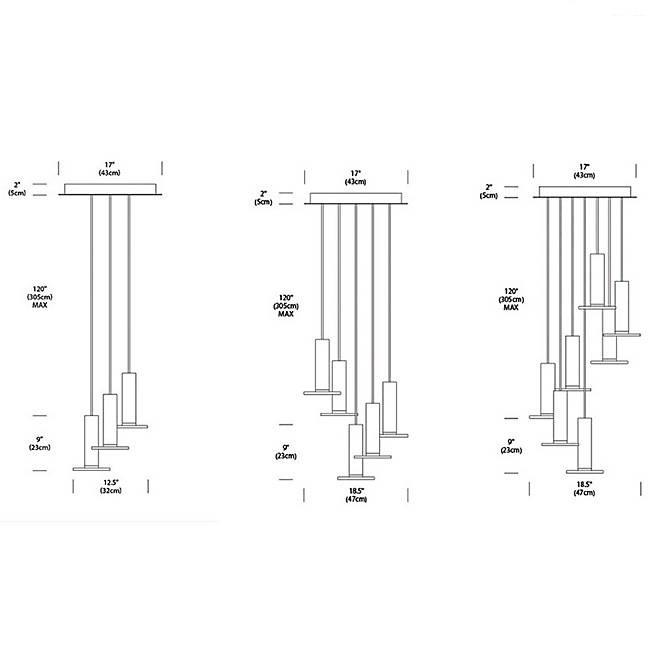 Cielo Multi-Light LED Pendant hanging lamps Pablo 